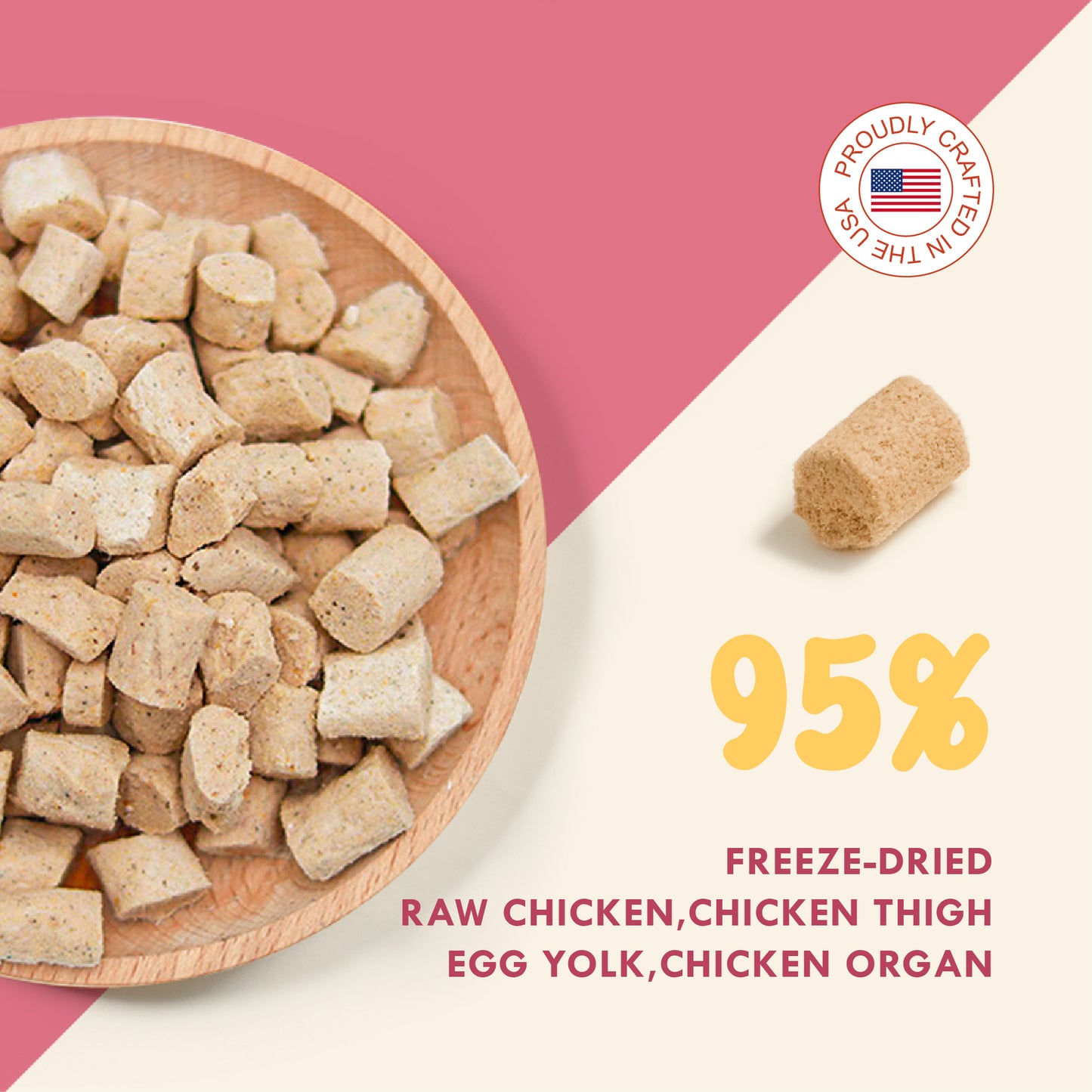 Freeze Dried Raw Chicken dog and cat Meal Mixer